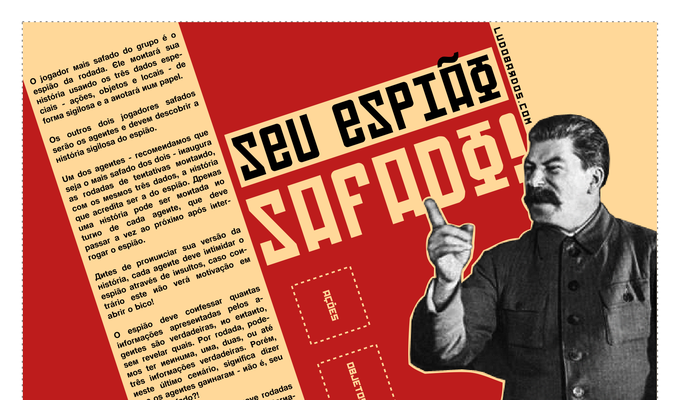 Seu Espião Safado print-and-play poster cover